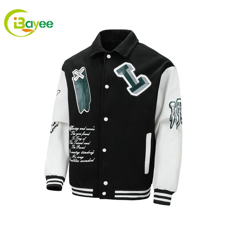 letterman custom leather varsity jacket para sa mga lalaki