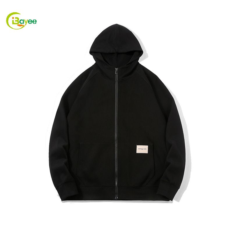 zipper nga satin lined nga hoodie