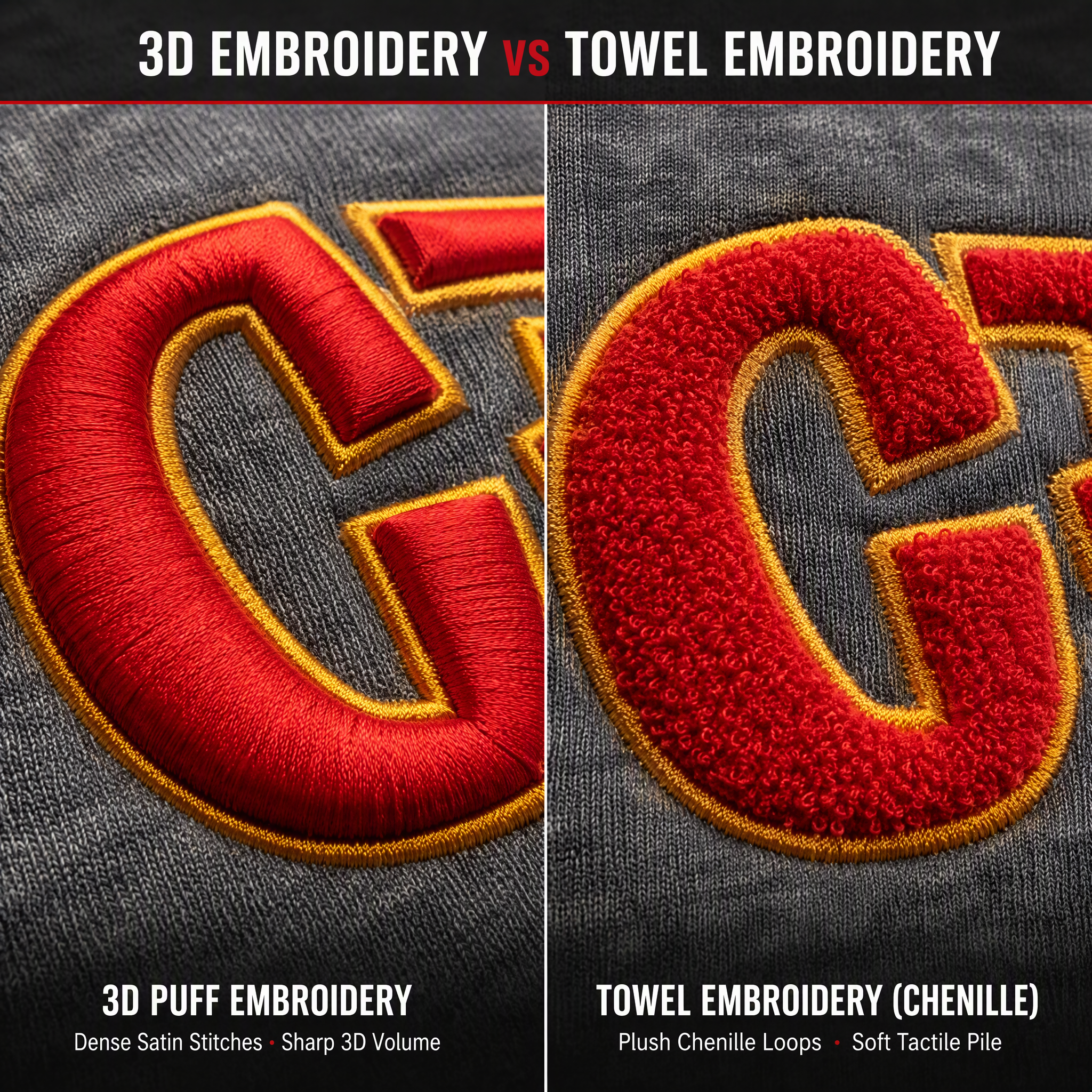 3D vs Towel Embroidery的工艺对比图2 (1)