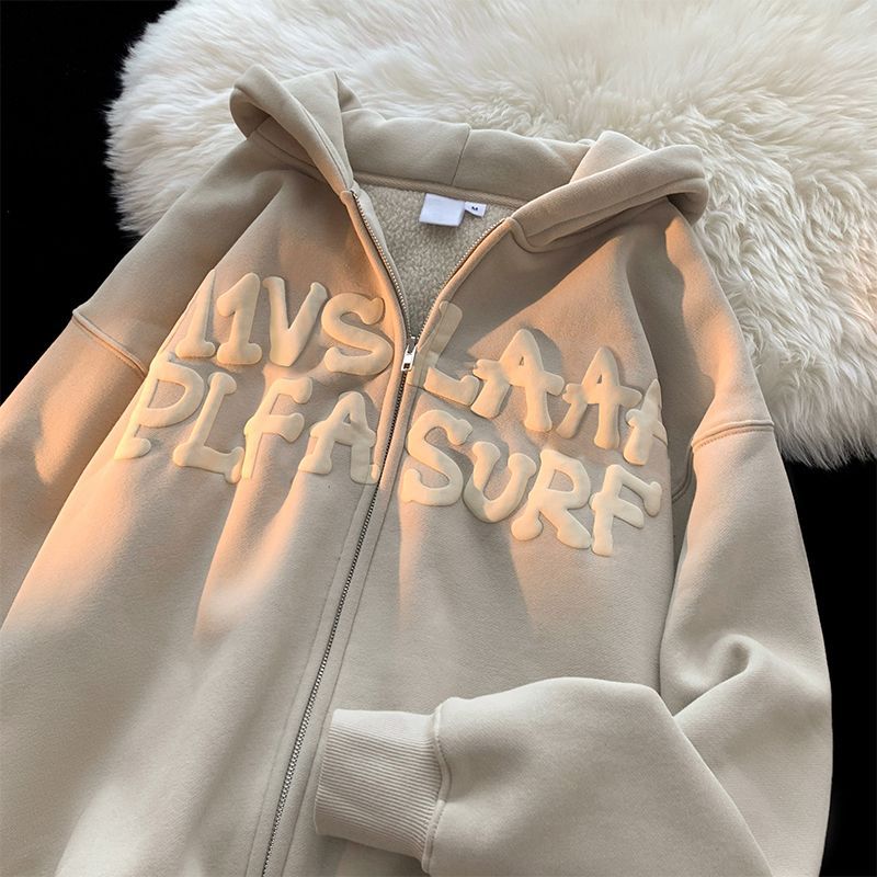 【COLOR iN ID】Laren puff zip up Estate-Rib Full-Zip Hoodie