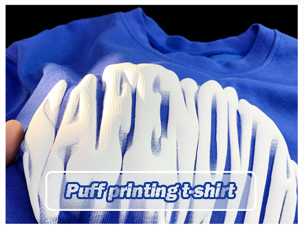 Puff printing t-shirt