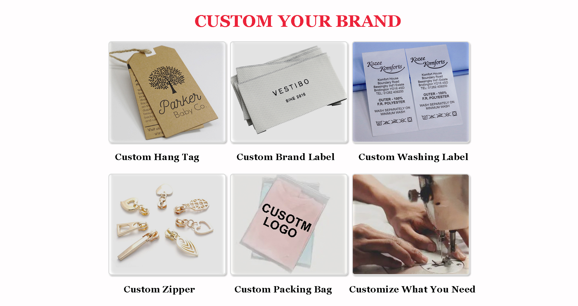 one stop service garment accessories